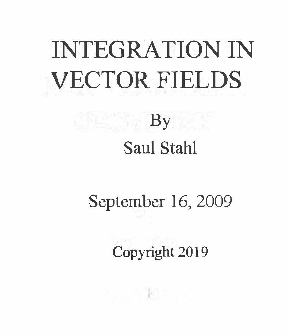 Integration in Vector Fields